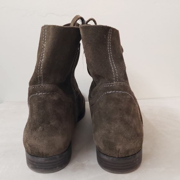 Frye & Co Sarah Shortie 70841 Brown Suede Leather Pull On Size 8.5 - Picture 4 of 11